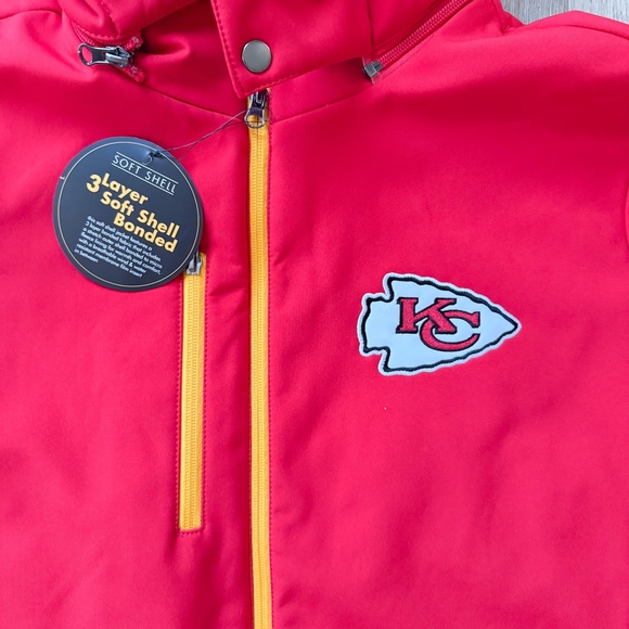 NFL SOFT SHELL KANSAS CITY CHIEFS COAT SIZE LARGE NEW WITH TAGS - Picture 5 of 5